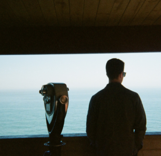 man at lookout