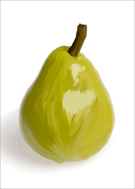 drawing of a pear